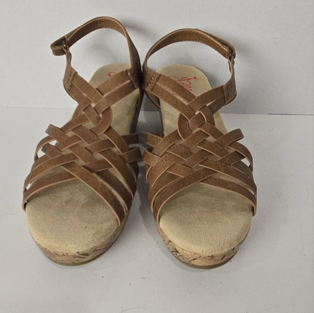 Cork Wedge Sandals, Size 3